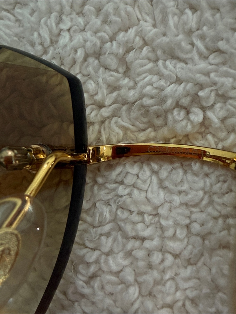 Cartier Gold Rimless Sunglasses with Brown Lenses - Picture 6 of 6